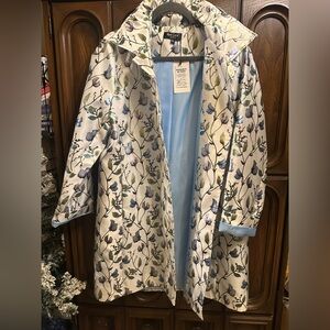 Red Coral Floral Coat